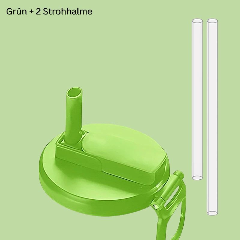 2er Set Silikon-GetrÀnkedosenabdeckungen mit Strohhalm