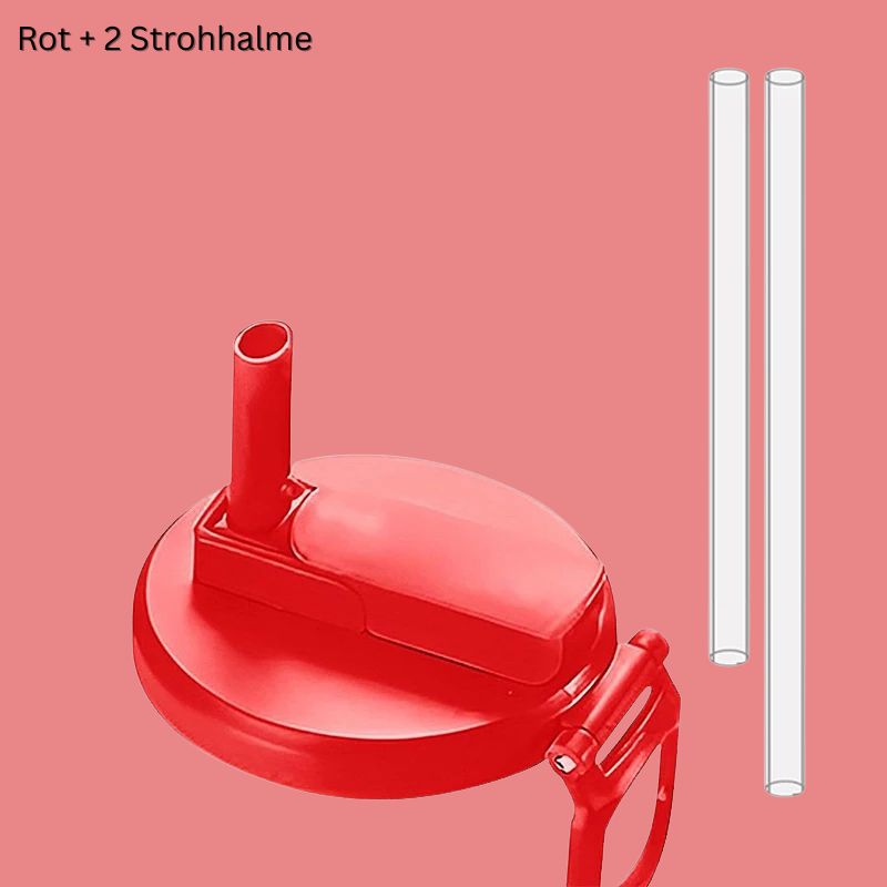 2er Set Silikon-GetrÀnkedosenabdeckungen mit Strohhalm