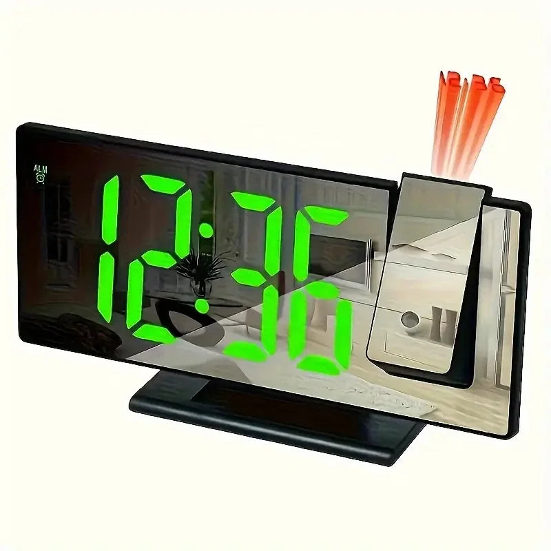 Multifunktionaler Projektionswecker mit 180° Deckenprojektion – Intelligente Digitaluhr fürs Schlafzimmer