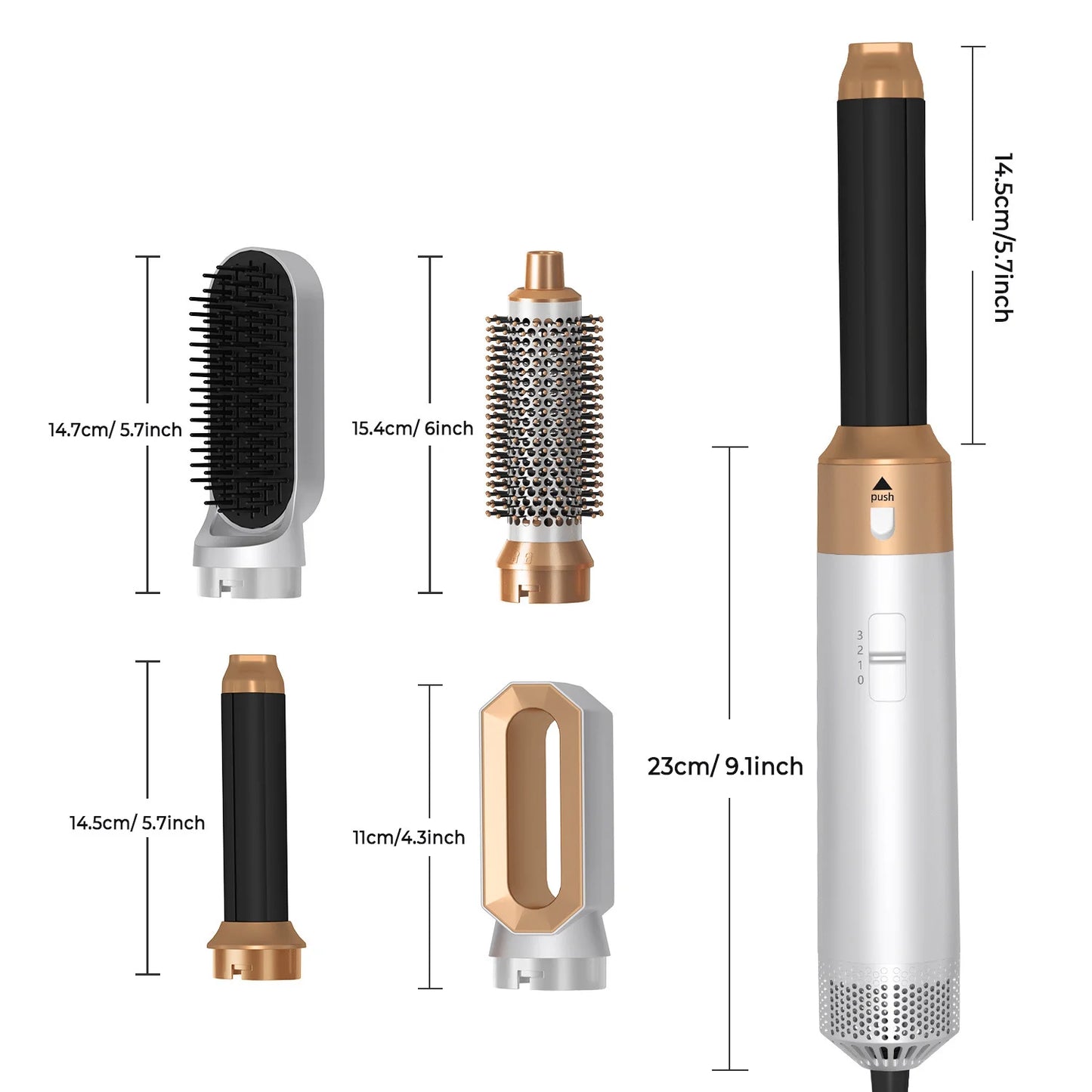 5-in-1 Elektrische Haarbürste – Ihre vielseitige Styling-Lösung