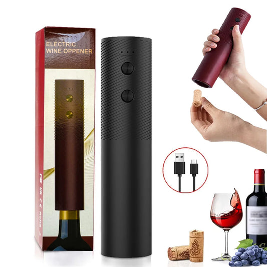 Eleganter elektrischer Weinöffner – Automatischer Korkenzieher mit Ein-Klick-Bedienung, wiederaufladbar – Der stilvolle Helfer für jeden Weinmoment!